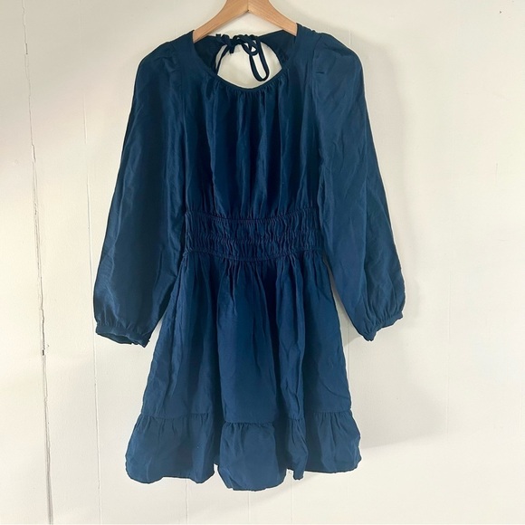 Madewell Sophia Open-Back Mini Dress in Deep Indigo sz XS - Picture 3 of 5